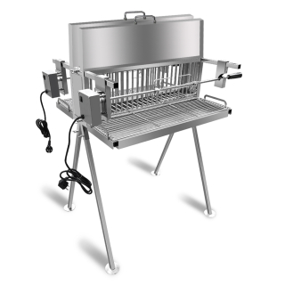 Gril s prostředním topeništěm a dvěma motory až 15 kg 700/600/900 mm (Kyperské grilovací systémy)